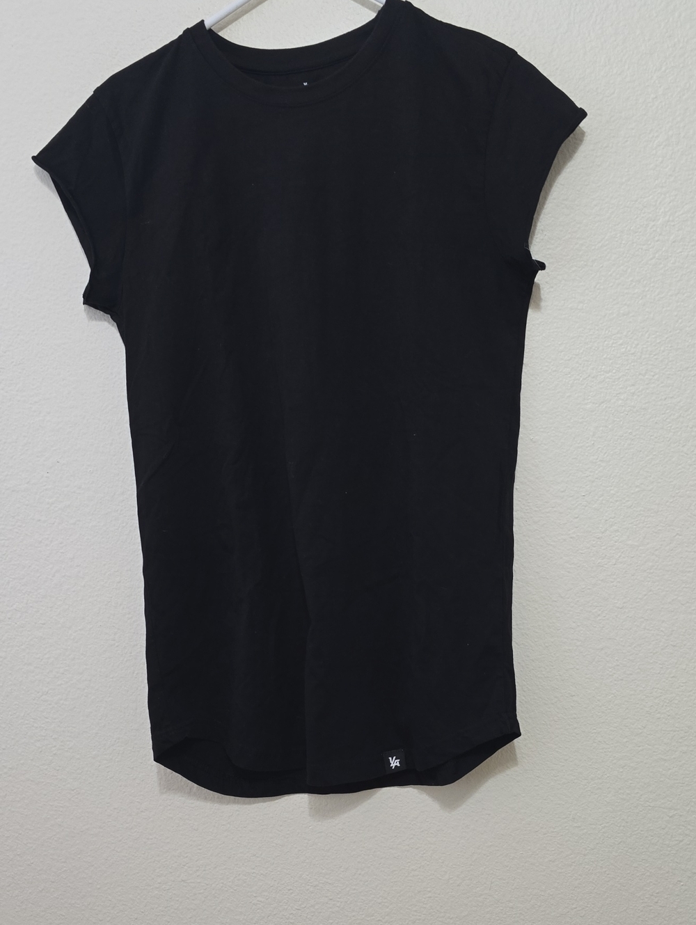YoungLA Black Short Sleeve Crewneck Cut Out SleevesTee M